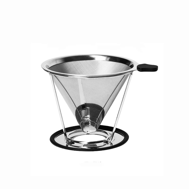 Strainer Business Metal Mesh Tools Layer Coffee Tea Drip Cone Coffee Filter Stainless Steel Cartridge Filter