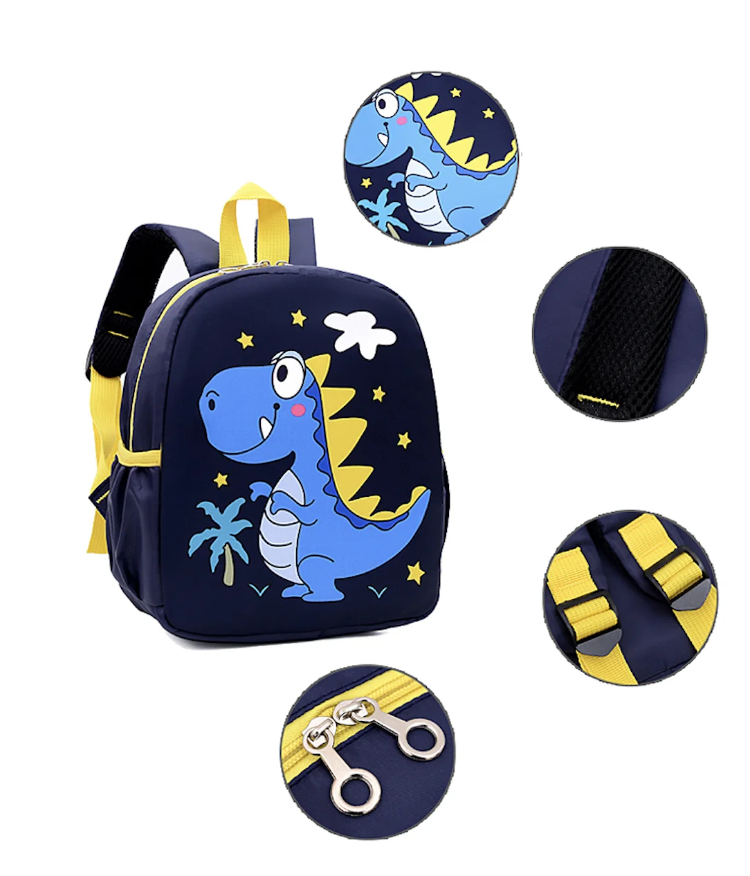 Cute Blue Dinosaur Backpack Zoo 3-6 years Old Backpacks for Kids Kindergarten Schoolbag Cartoon Toddler Bags Wholesale