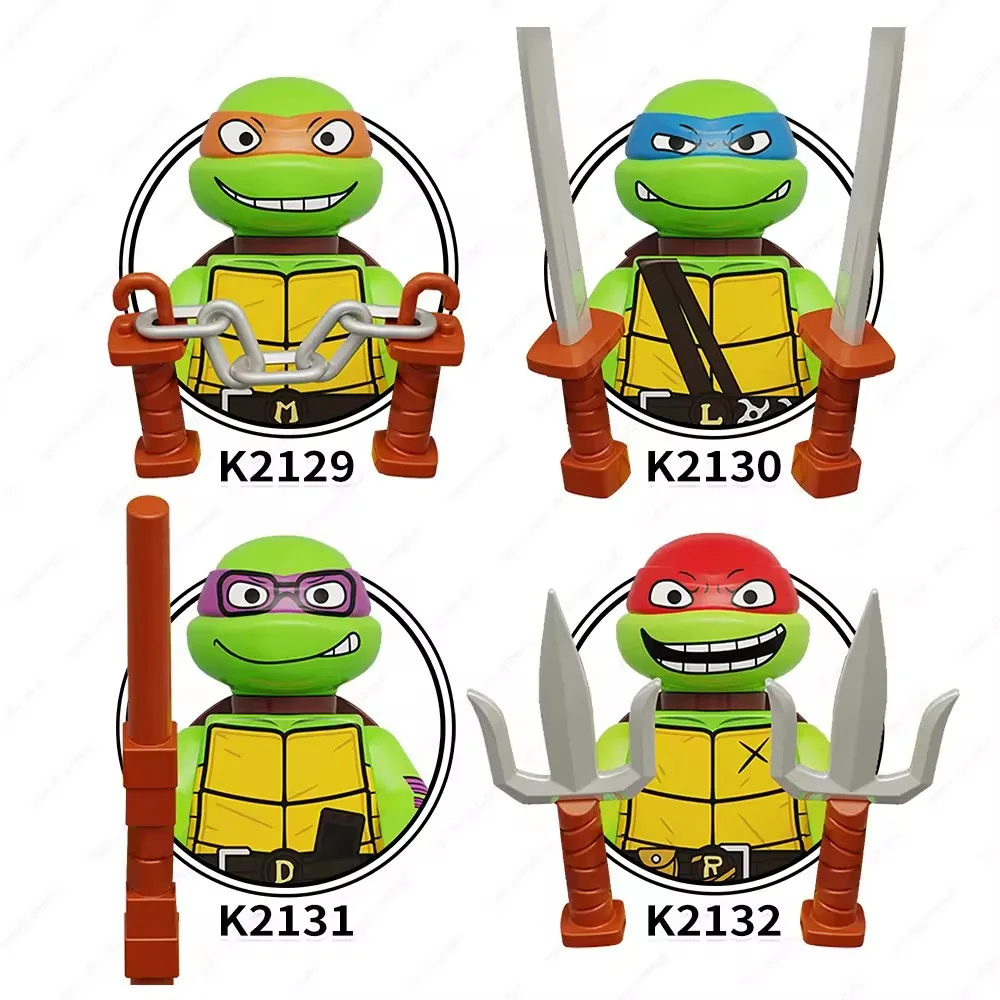 KDL817 фильм телевизионные комиксы игры четыре черепахи Раф Дон Лео Майк фигурки строительные блоки развивающие аниме детские игрушки
