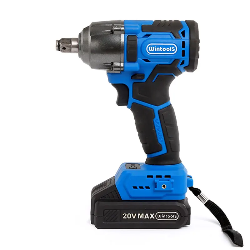  Wintools brushless motor 400N.m impact wrench cordless with 4000mah