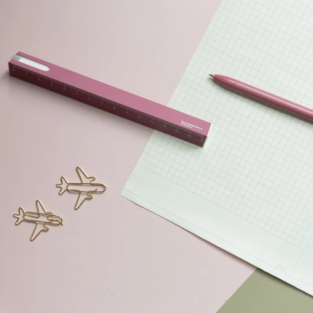 Wholesale Cheap 15cm 3 Sided Stainless Steel Architectural Triangle Aluminum Ruler Metric Scale Triangle Rule With Pen