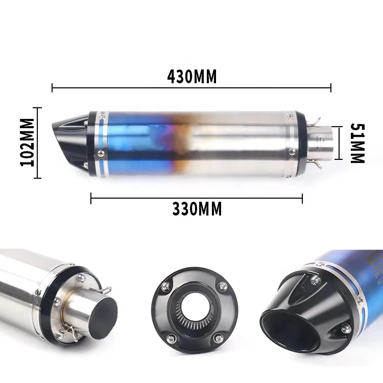 exhaust carbon motorcycle 50cc scooter exhaust