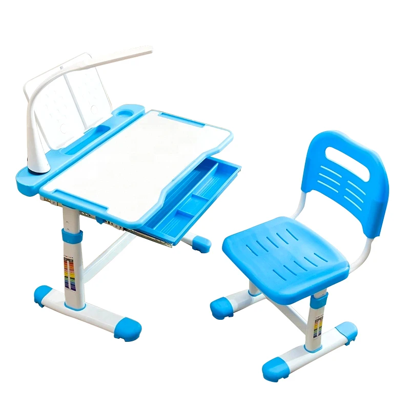 Height Adjustable Kids Study Desk Table Wood