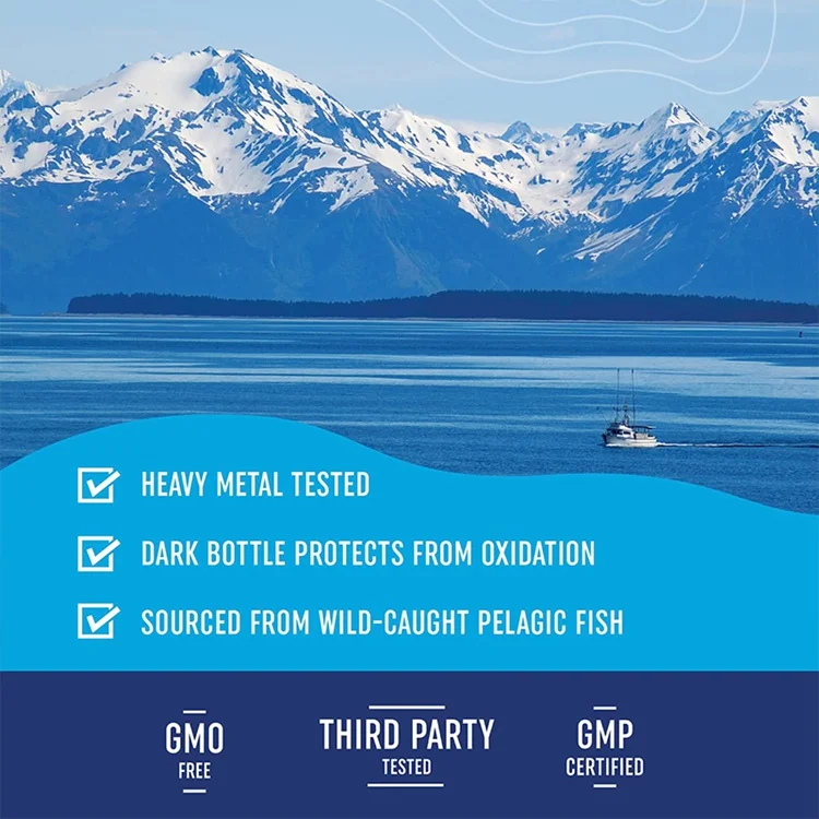 Omega-3 Fish Oil Concentrated Health Brain Heart EPA & DHA 3600 mg per Pill Gluten Free for Men and Women