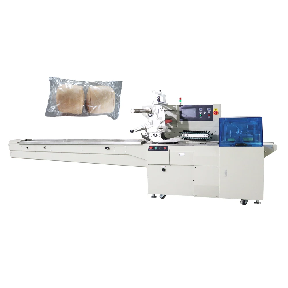 SN-350W full servo horizontal automatic pouch bread packing machine food pillow packaging machine