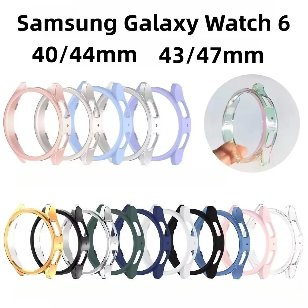 For Samsung Galaxy Watch 6 7 Case Pc Half Wrap Skeleton  Case 40mm 44mm  Pc Hard Cover For Samsung Galaxy Watch 7 Case