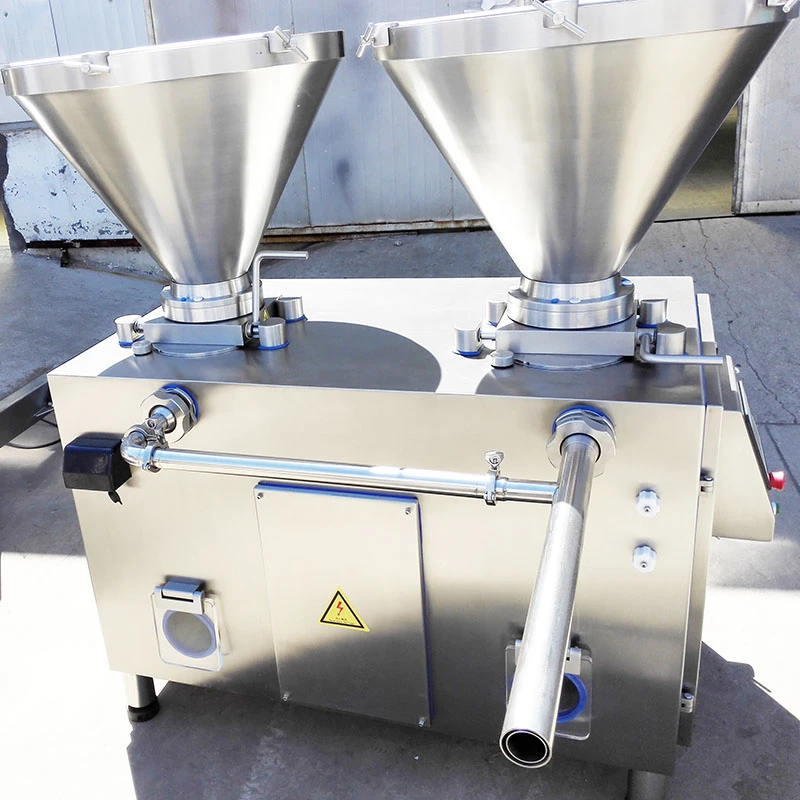 automatic funnel to fill sausage sausage filling machine hydraulic double pump sausage filling machine