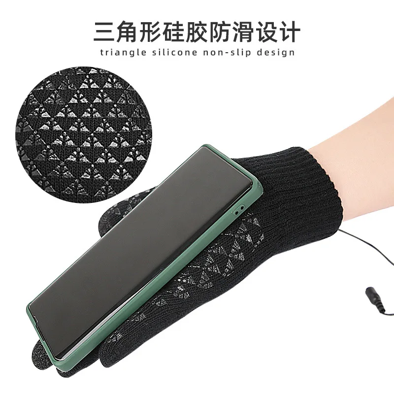New Design Winter USB Rechargeable Gloves Electric Heating Motorcycle Touchscreen Gloves Warming Snowboard Heated Gloves