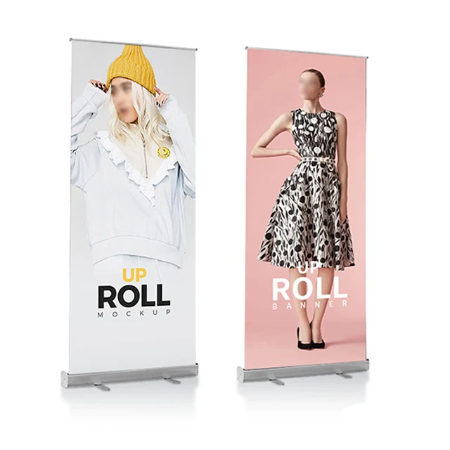 80*200cm display advertising rollup horizontal outdoor banner stand advertising roll up stand retractable wide base banner stand