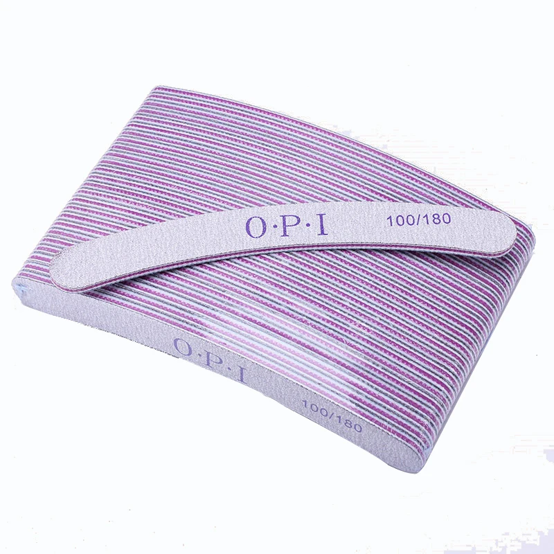 Professional Wholesale High Quality Print Logo Double Side Emery Board 100/180 Zebra Nail File Nail Care Tool