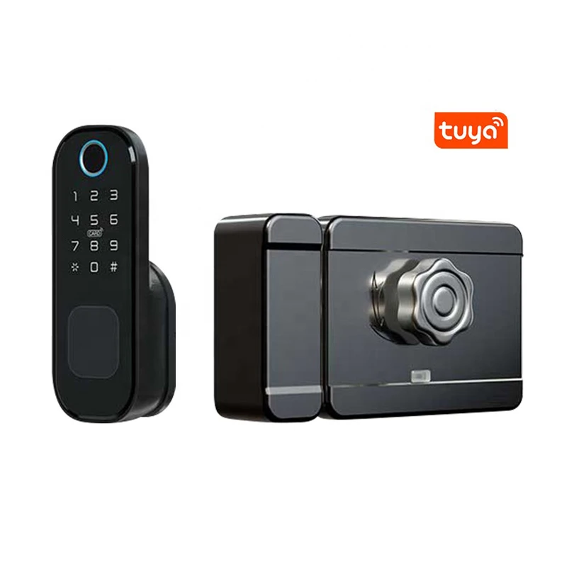 Водонепроницаемый Электрический Смарт-замок Tuya Smart Life с датчиком отпечатка пальца, Wi-Fi, управление через приложение, дверной замок для уличных ворот, входной двери