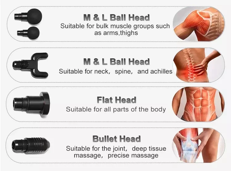 
Small deep tissue 6 head muscle muscle fascia speed for athlete machines massage gun 