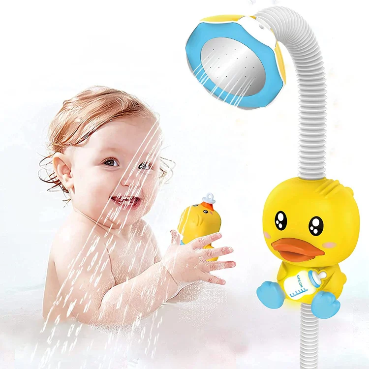 Baby Bath Toy Duck Sprinkler Shower Kids Battery Operated Electric Bathroom Water Play Game Toys