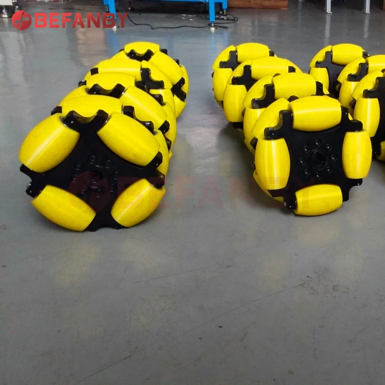 Universal solid rubber coupling omnidirectional mecanum wheel 8inch