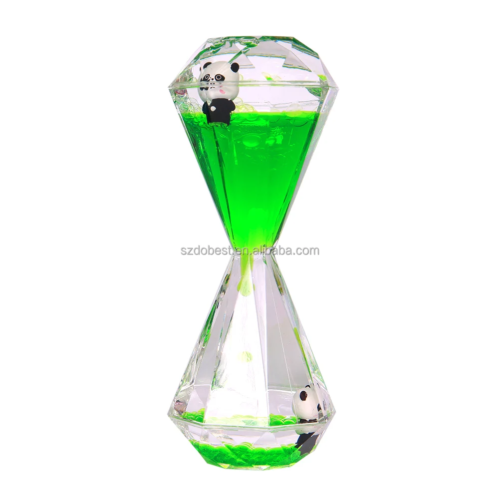 Acrylic oil drop sand hourglass sensory play random liquid motion bubbler timer souvenir gift