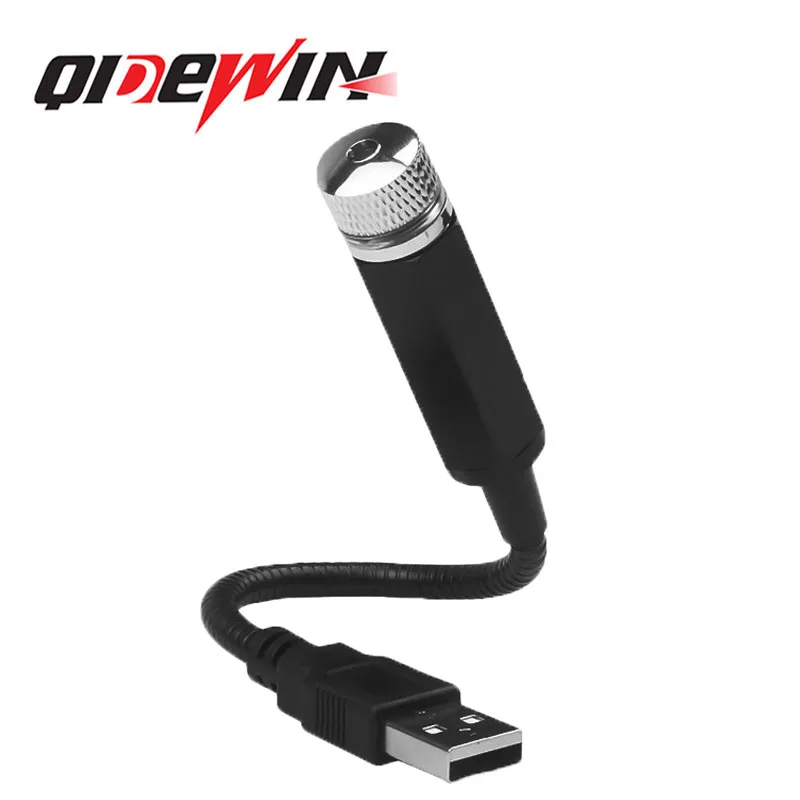 Hot Selling QIDEWIN usb star decoration lamp red purple blue 12v atmosphere bulb interior projector night light led car lights
