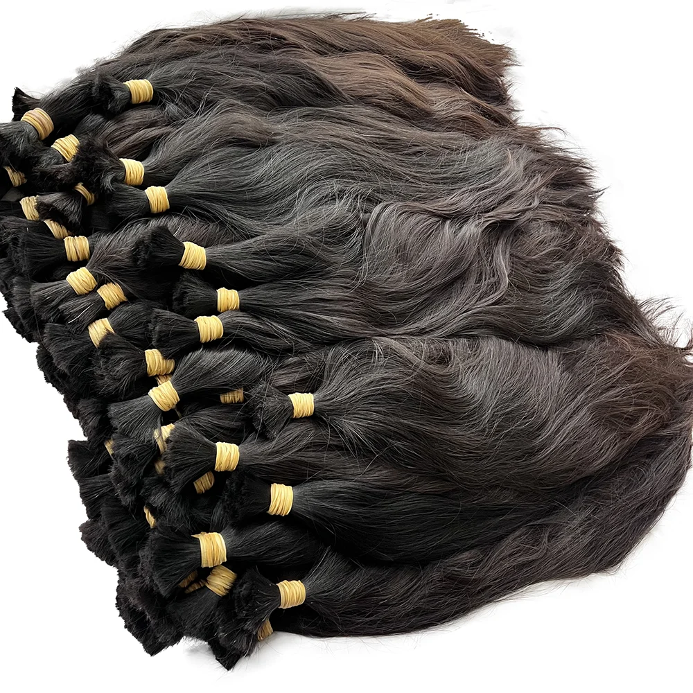 Wholesale Russian Hair Bulk Virgin Unprocessed High Quality  Human Hair Natural Color Healthy Hair for Dyeing/Bleaching