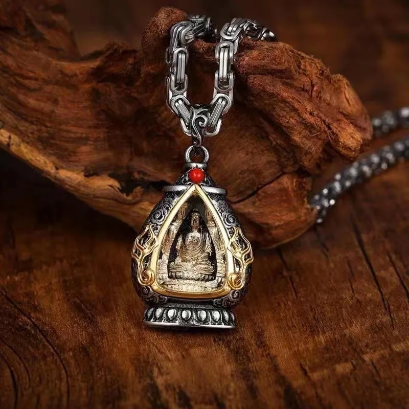 New Vintage Pendant Gold Uga Box, Twelve Zodiac Signs, Eight Guardian Destiny Brands, Net Red Hip Hop Style
