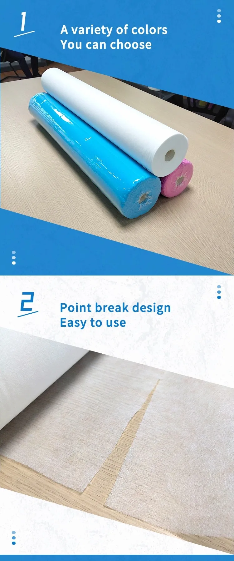 Spa Bed Sheets Disposable Massage Table Sheet Waterproof Bed Cover Non-woven