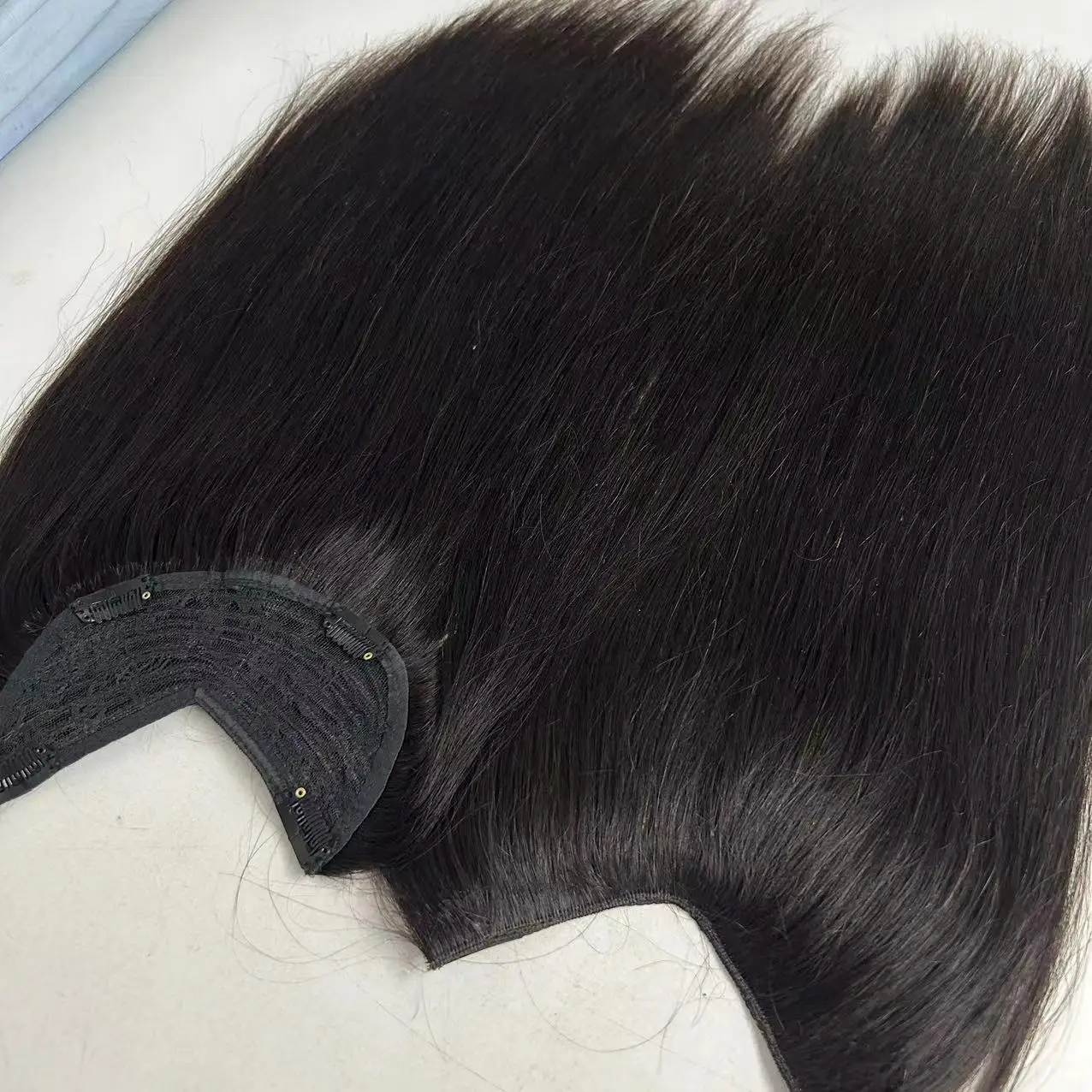 one piece clip in human hair extensions Double Drawn 5 Clips One Piece V/U Part Clip In Human Hair Extensions
