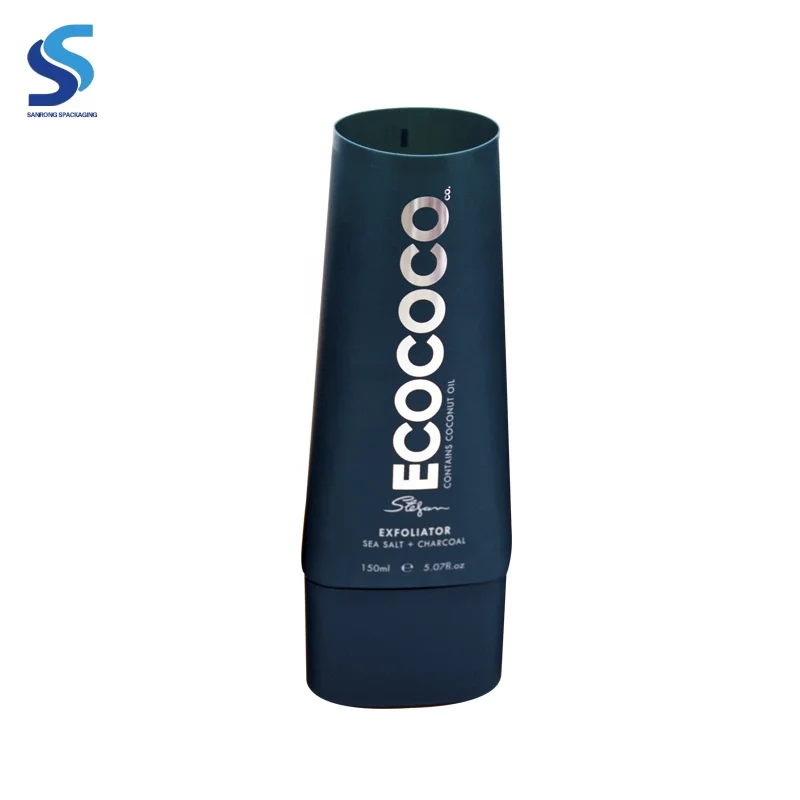 100% Sustainable Eco-Friendly Flat Oval Sugar Cane Sugarcane Resin Tube  Cosmetic Packaging for Hand Cream Body Lotion