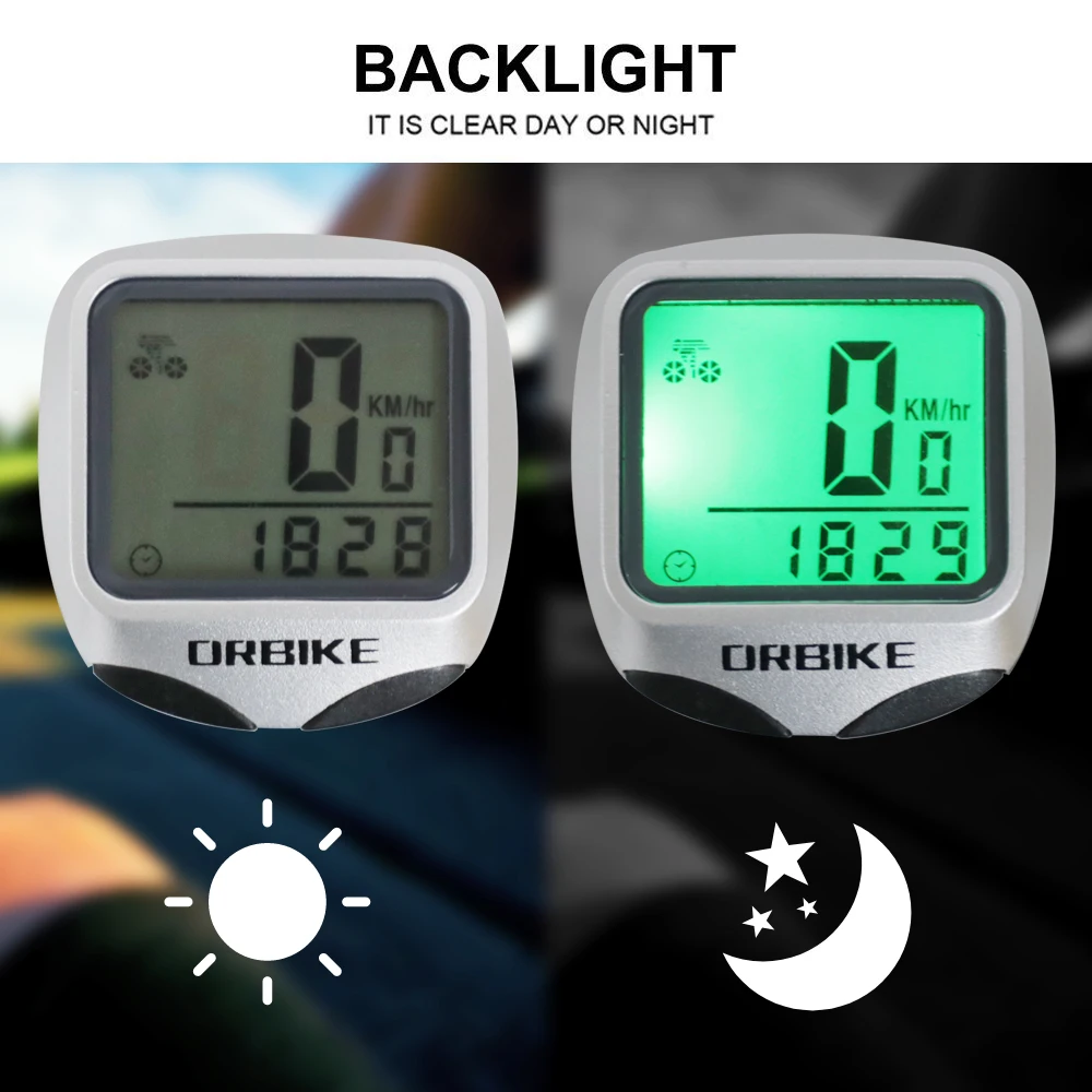 JOYKIE Wired bicycle speedometer and Odometer Waterproof Cycle Bike Computer with LCD Display digital stopwatch