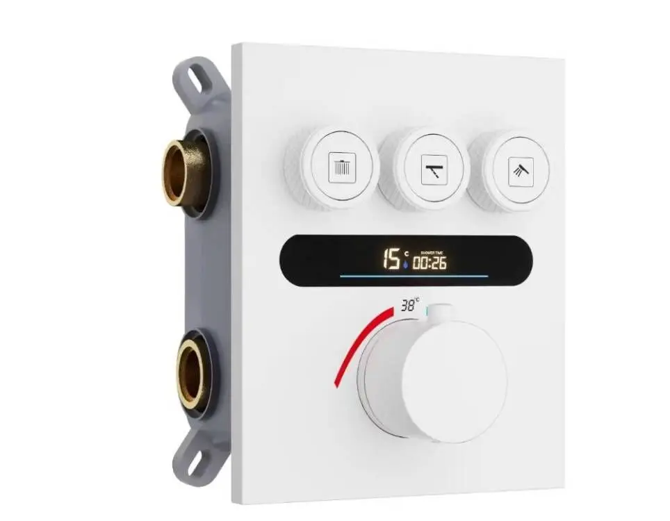 Wall Mounted Bathroom Shower Valve Intelligent Constant Temperature Digital Display Shower Diverter Valve Mixer
