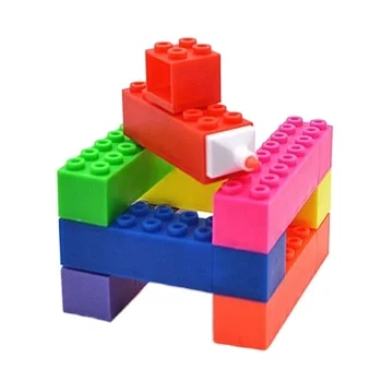Children toy bricks color marker pen kids building block puzzle highlighter