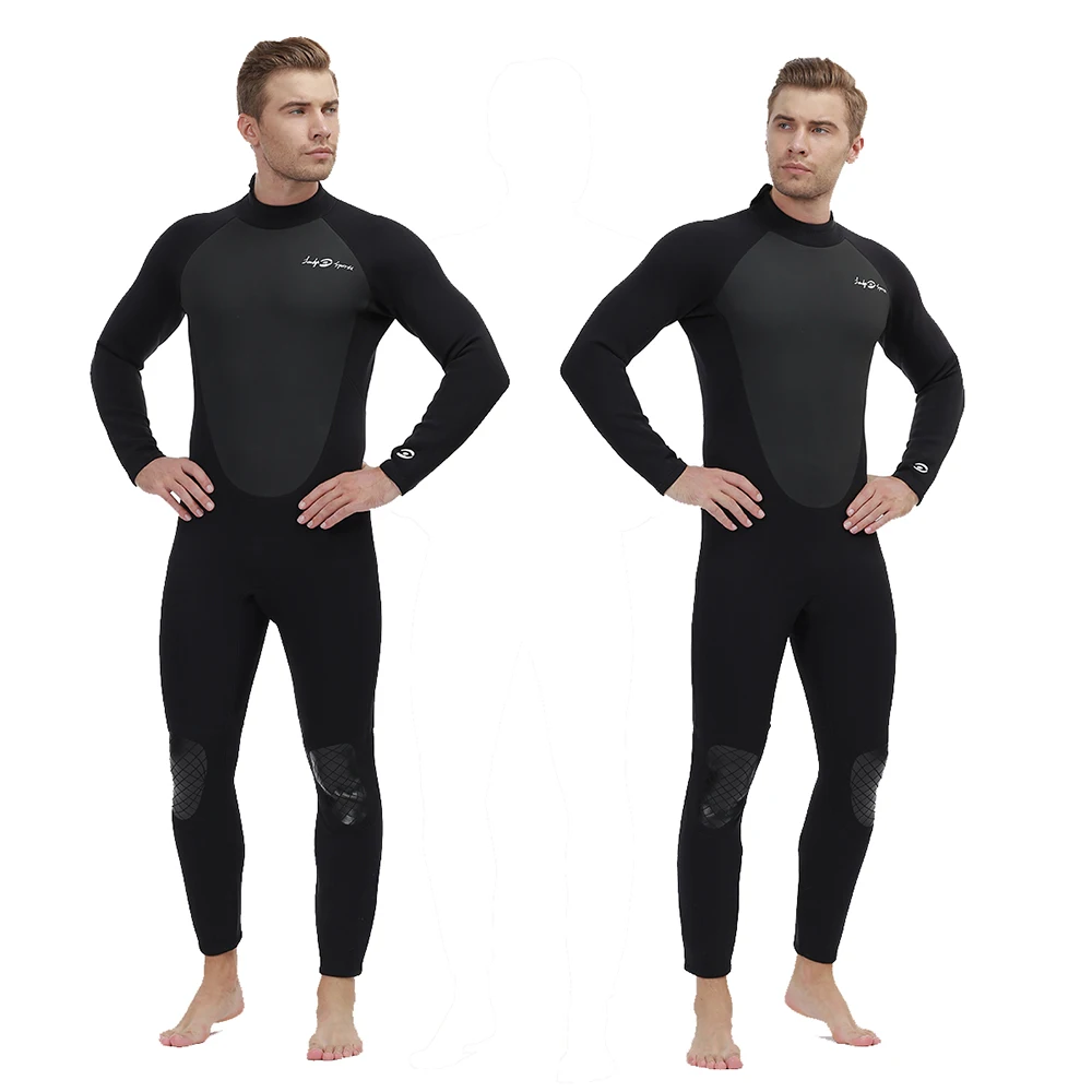 
Manufacturer Wholesale Custom Logo 3mm Neoprene Triathlon Watersport Surfing Full Body Black Diving Wetsuit 