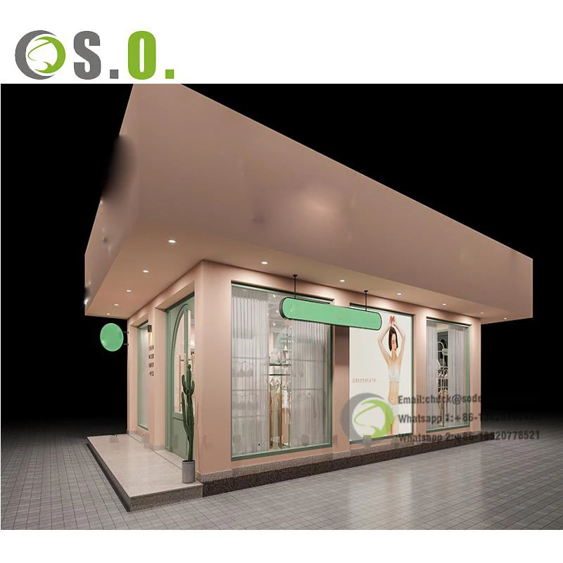 Fashion Underwear Shop Display Stand Gold Stainless Steel Lingerie Display Rack Furniture For Lingerie Store Design