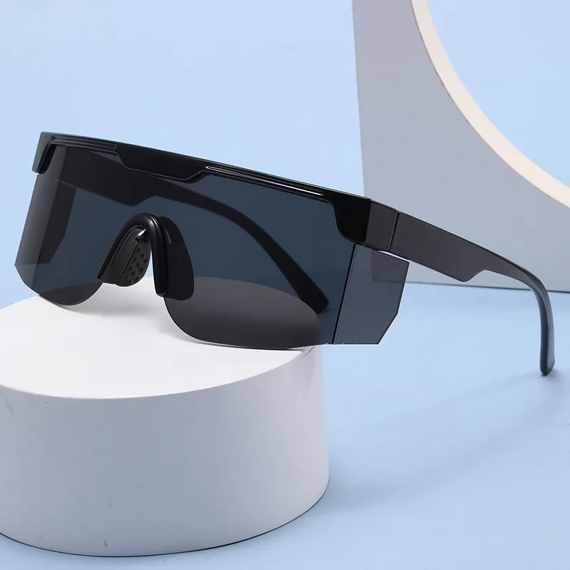 2024 Fashion Punk One Piece Lens  China Factory Price Design Shield Sports Windproof Sunglasses Cycling  Bicycle Shades Goggles