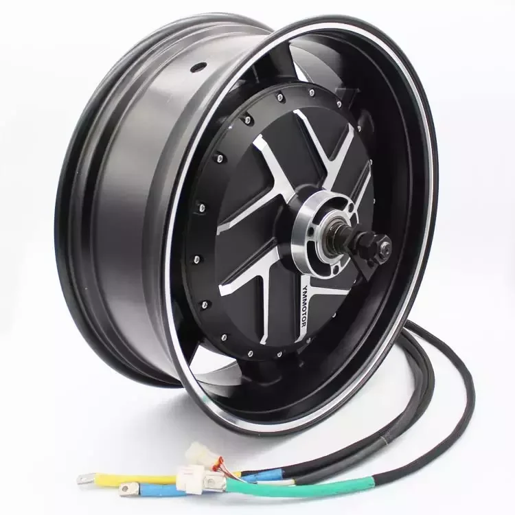 YMMOTOR 17 inch 15KW 96V  60V72V  high speed racing motor tile type brushless DC motor is suitable for electric motorcycles