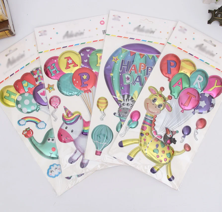 Kawaii Cute Cartoon Custom 3d foam Puffy Sticker for Kids