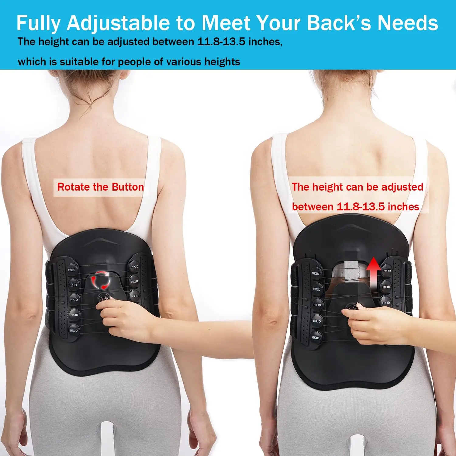 HKJD adjustable orthopedic lumbar sacral back brace waist belt medical lumbar lower back brace support for back pain