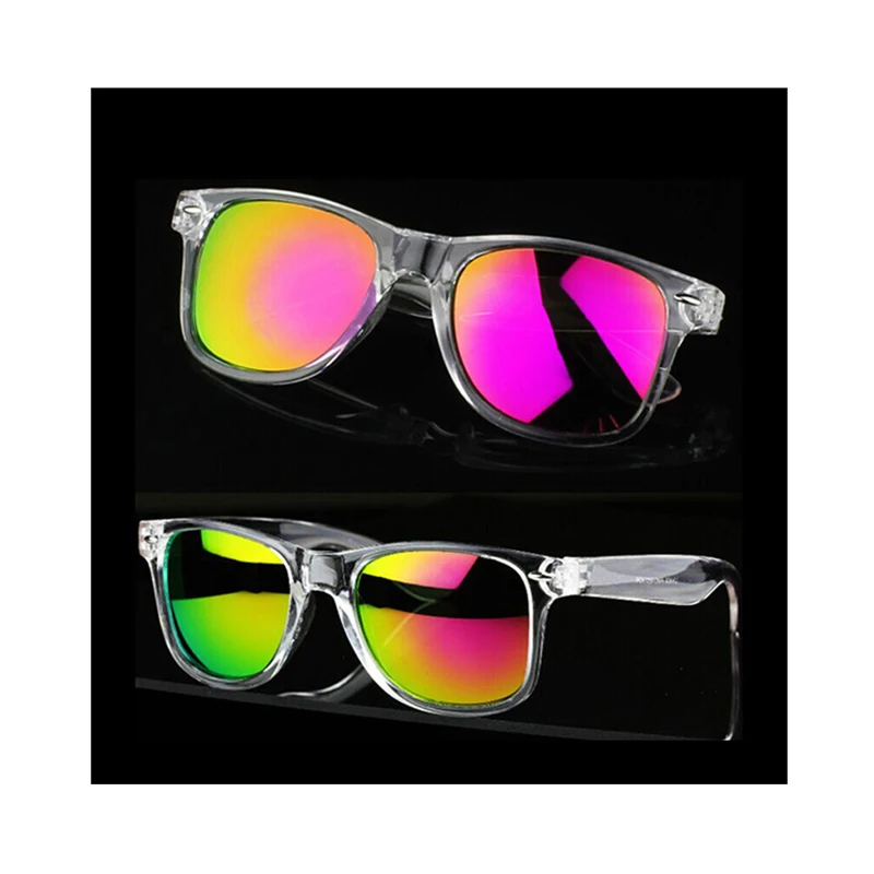 Retro Sunglasses Polarized Men Women Lightweight Reflective pink Lens UV 400 New