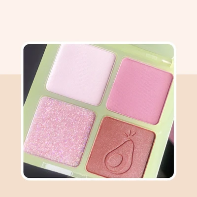 2022 NEW cosmetic products 4 colors eyeshadow acrylic colorless logo glitter and matte for eye maquillage palette