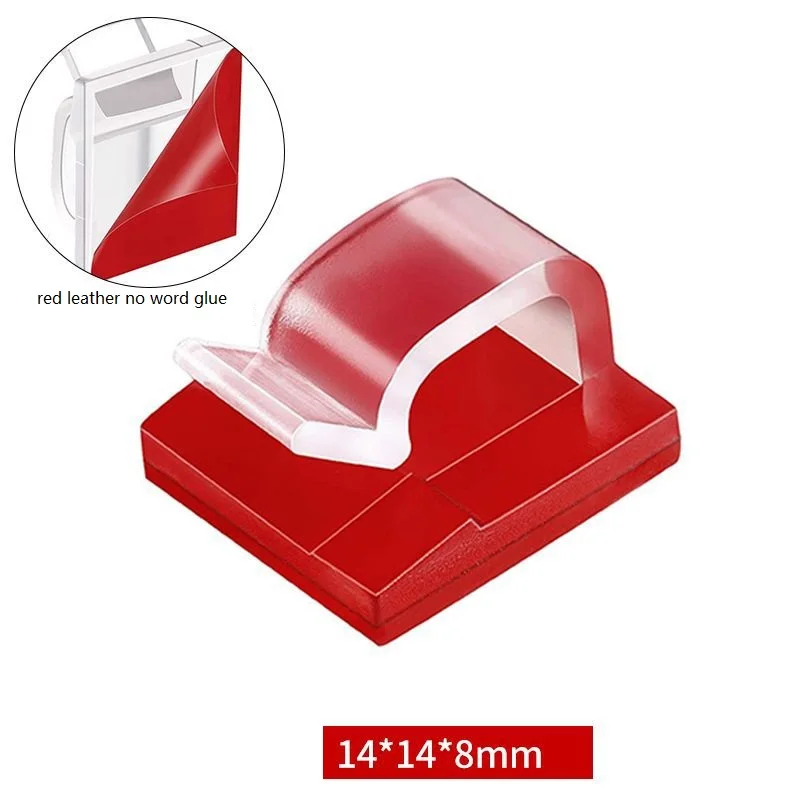 Self-adhesive Cable Holder Fixer Clips Organizer Management Adhesive For Home Office Car Wire Manager Wall Sticker w24-718