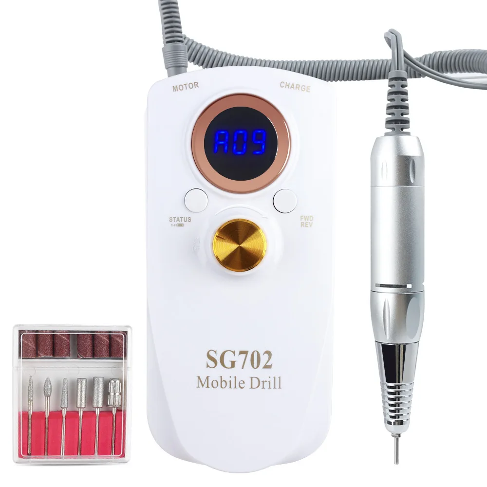Manicure  Machine Brushless Motor 35000 Rpm Professional Digital Mini Portable Nail Drill