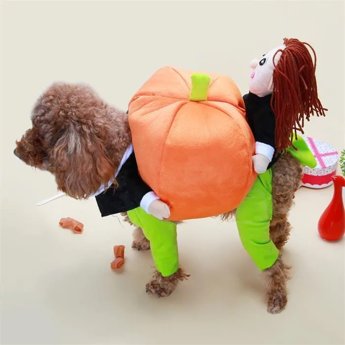Funny Soft Cotton Pumpkin Christmas Halloween Dressing Up Suit Pet Dog Clothes Pet Clothing