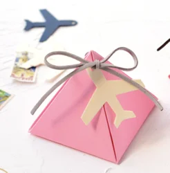 Pyramid Chinese new year party flower Christmas baby shower wedding favor small candy door gift packaging paper box for guests