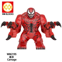 WM2195 WM2198 Super Heroes Legos Compatible 7.5CM Big Size Venom & Carnage Building Blocks Mini Figure Toys