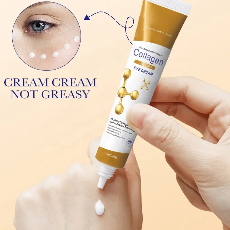 Wholesale Collagen Firming Anti Wrinkle Puffiness Repairing Dark Circle Tightening Bags Removal Under Eye Cream