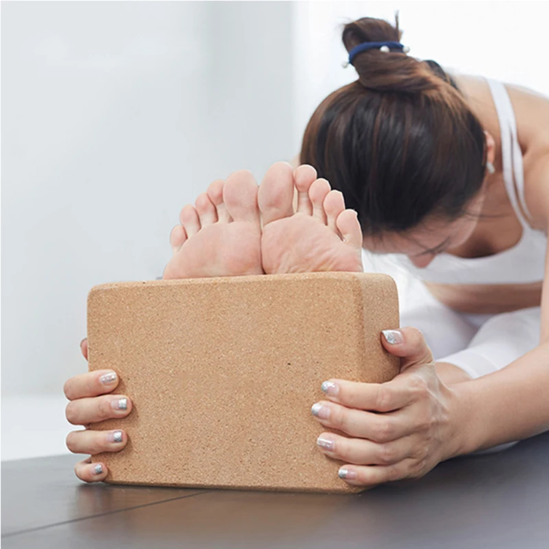 HuaYi 4*6*9 дюймов, пробковый блок для йоги, оптовая продажа, противоскользящий блок для йоги из натуральной пробки