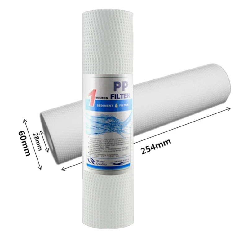 1 5 Micron PP 10 20 30 40 Inch Water Filters Sediment Filter Cartridge PP Cartridge