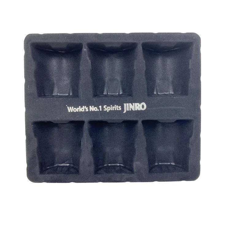 Wholesale Custom PS Plastic Vacuum Formed Velvet Blister Tray Cosmetic Electronic Packaging Recyclable Inner Velvet Blister Tray