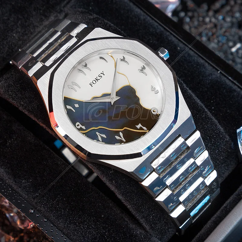 High Quality Cheap Fashion Luxury Classic Wristwatches Stainless Steel Custom Waterproof Arabic Quartz Hand Watches For Men