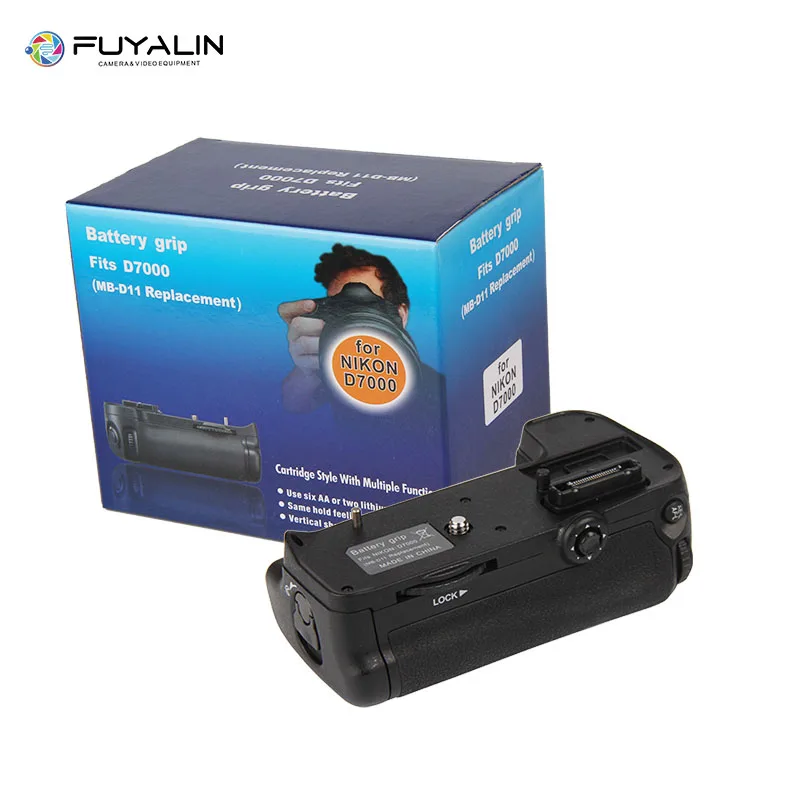  Вертикальный держатель батареи FUYALIN D7000 для камеры Nikon батарея