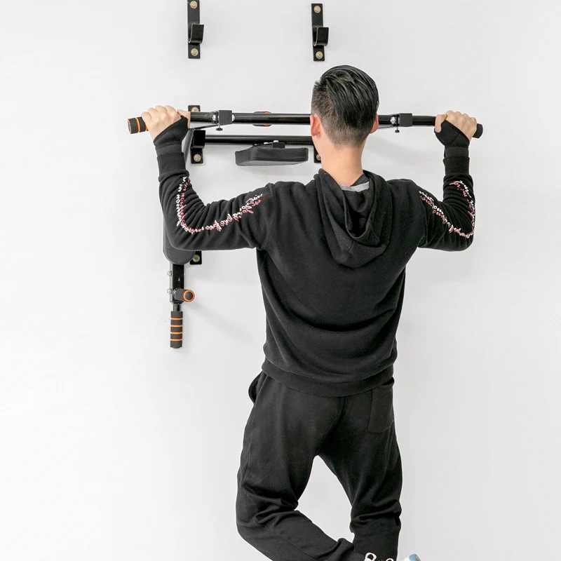 Indoor Home Gym All In One Wall Mounted Dip Station Chin Up Bar Power Tower Pull Up Bar