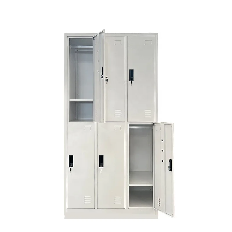 6 Door  Metal Staff Cabinet KD steel locker for gym or changing room