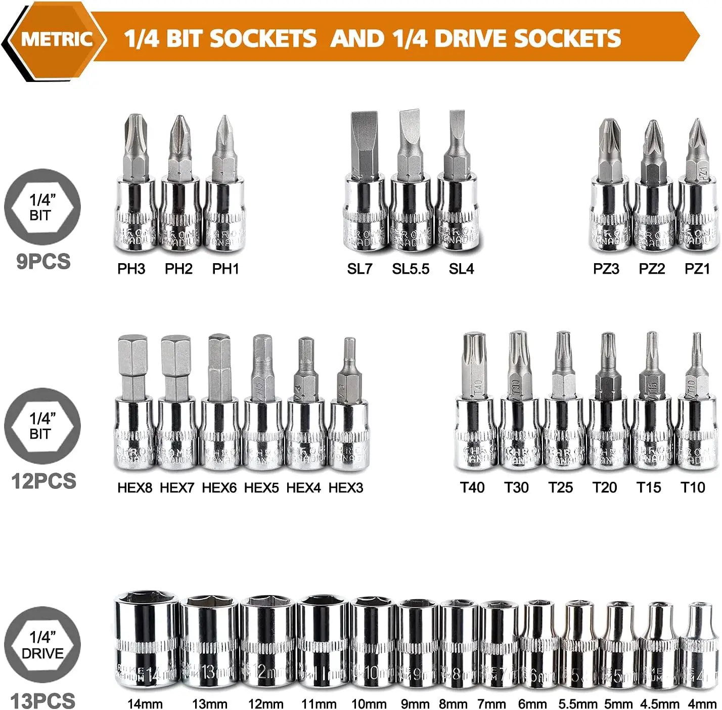 Peaktop 46pcs In 1 Ratchet Torque Wrenches Hand Tools Socket Wrench Spanner Tools Box For Set Mechanic Tool Set